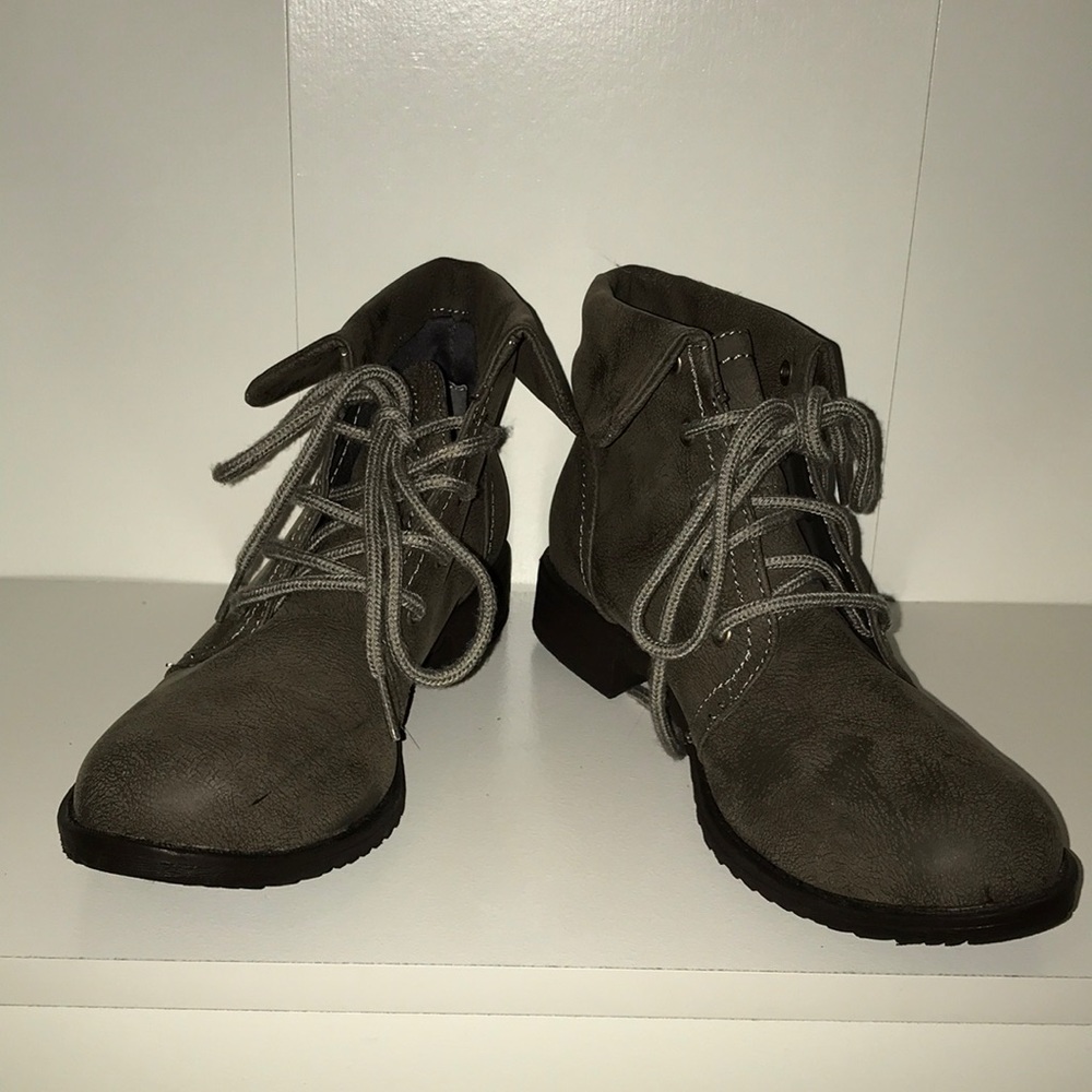 gray ankle booties